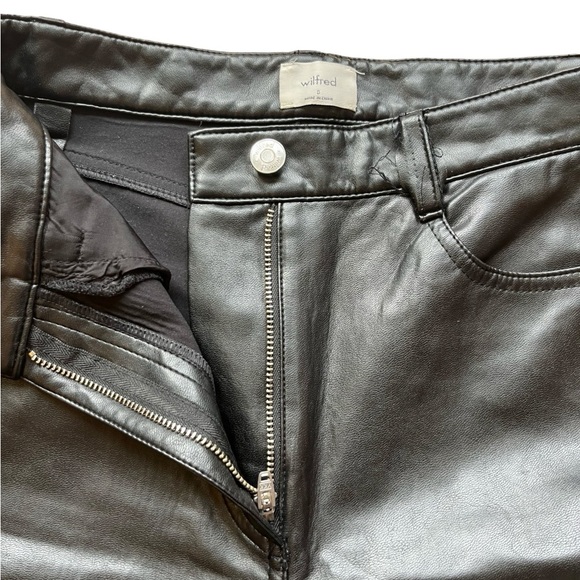 Wilfred Black Vegan Leather Melina Cropped Pant Size 0 - Picture 11 of 13